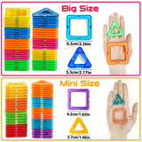 Magnetic Building Blocks Set - Big & Mini Size STEM Toys for Kids Ages 4-12