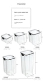 Tarro grande de plástico para almacenar granos de cocina: organizador de alimentos y recipiente para condimentos a prueba de humedad