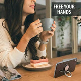 Soporte de anillo para teléfono de metal giratorio de 360°: agarre seguro y soporte para todos los teléfonos inteligentes