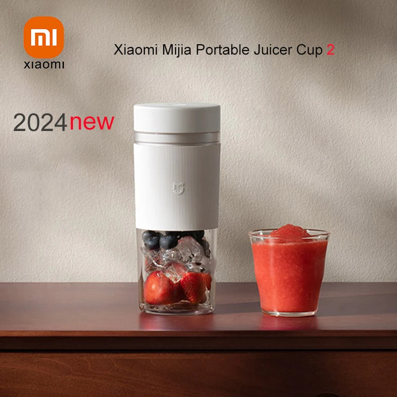XIAOMI MIJIA 2024 Nuevo exprimidor portátil 2, 300 ml, taza de jugo eléctrica inalámbrica, mini licuadora para batidos, máquina para hacer jugos frescos