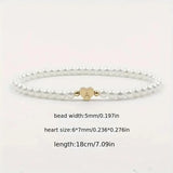 Personalized Pearl Initial Bracelet – Elegant A-Z Letter Charm Jewelry for Women & Men