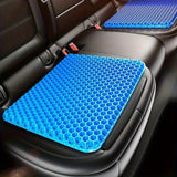 Double Thick Gel Seat Cushion - Breathable Pressure Relief Pad for Car & Office