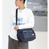 Men's Waterproof Oxford Crossbody Shoulder Bag – Fashionable Small Satchel for Work and Travel