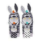 Baby Rattle Toy Set - Soft Stuffed Animal Wrist & Foot Rattles for Newborns 0-12 Months