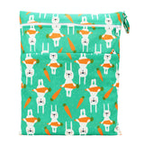 [Sigzagor] Bolsa seca y húmeda con dos cremalleras para pañales de bebé, impermeable, reutilizable, 36 cm x 29 cm