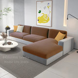 Plush Velvet Sofa Slipcover – Stretch Anti-Slip Cover for Sectional & Loveseats