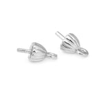 Elegantes tapones para cuentas con medio orificio de platino y oro de 18 quilates: suministros prémium para hacer joyas