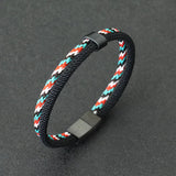 Men's Stainless Steel Rope Chain Bracelet – Bohemian Style Charm Bracelet for Father’s Day and Gifts