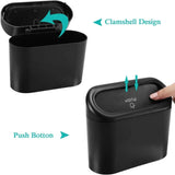 Compact Leakproof Car Trash Can with Lid – Keep Your Car Clean & Organized