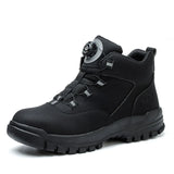 Men’s Ankle Work Boots – Lightweight Microfiber Safety Boots with Plush Lining