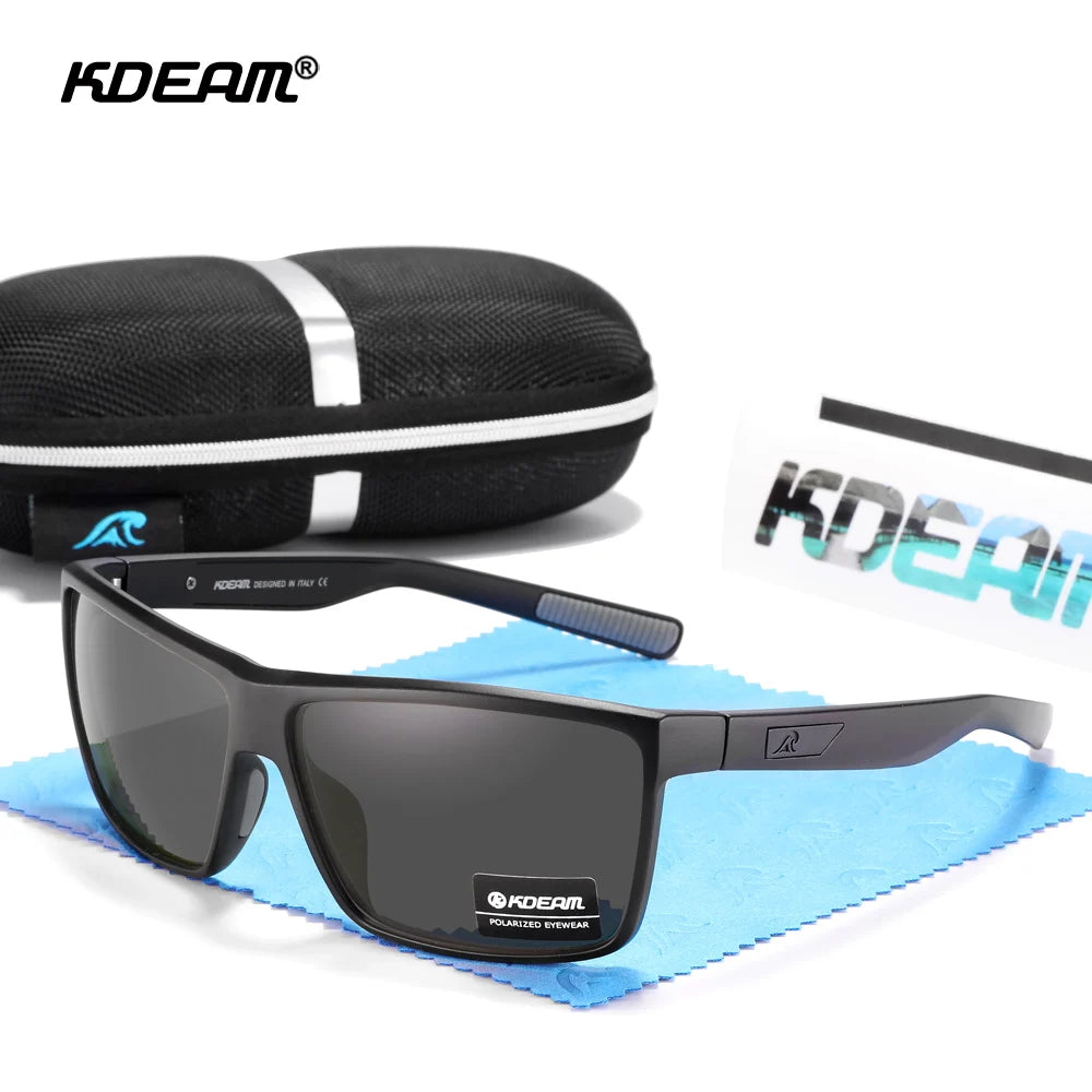 KDEAM Scratch-Resistant Polarized Sunglasses for Men – UV400 Protection, Integral Spring Hinges,