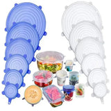 Reusable Silicone Stretch Lids – Airtight Food Covers for Bowls & Containers (6-Piece Set)