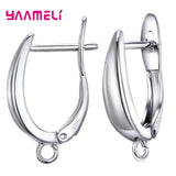 Sterling Silver Hoop Earrings with Cubic Zirconia – Elegant Jewelry for Women