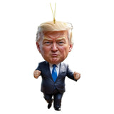 Funny Donald Trump Acrylic Hanging Ornament - Presidential Car Charm & Decor