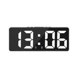 Digital LED Alarm Clock with Voice Control and Snooze for Bedroom