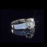 2 Carat Moissanite Engagement Ring - 925 Sterling Silver D Color VVS1 Clarity Wedding Band