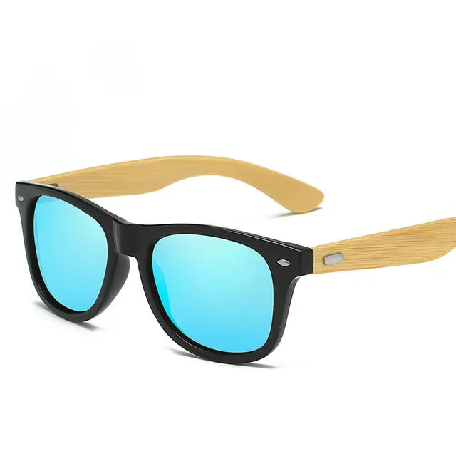 Classic Wooden UV400 Sunglasses – Stylish Bamboo Eyewear for Men
