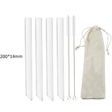Durable High Borosilicate Glass Drinking Straws – Reusable & Eco-Friendly