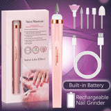 Professional Electric Nail Drill Kit - Portable Manicure Set with 12 Bits & LED Light