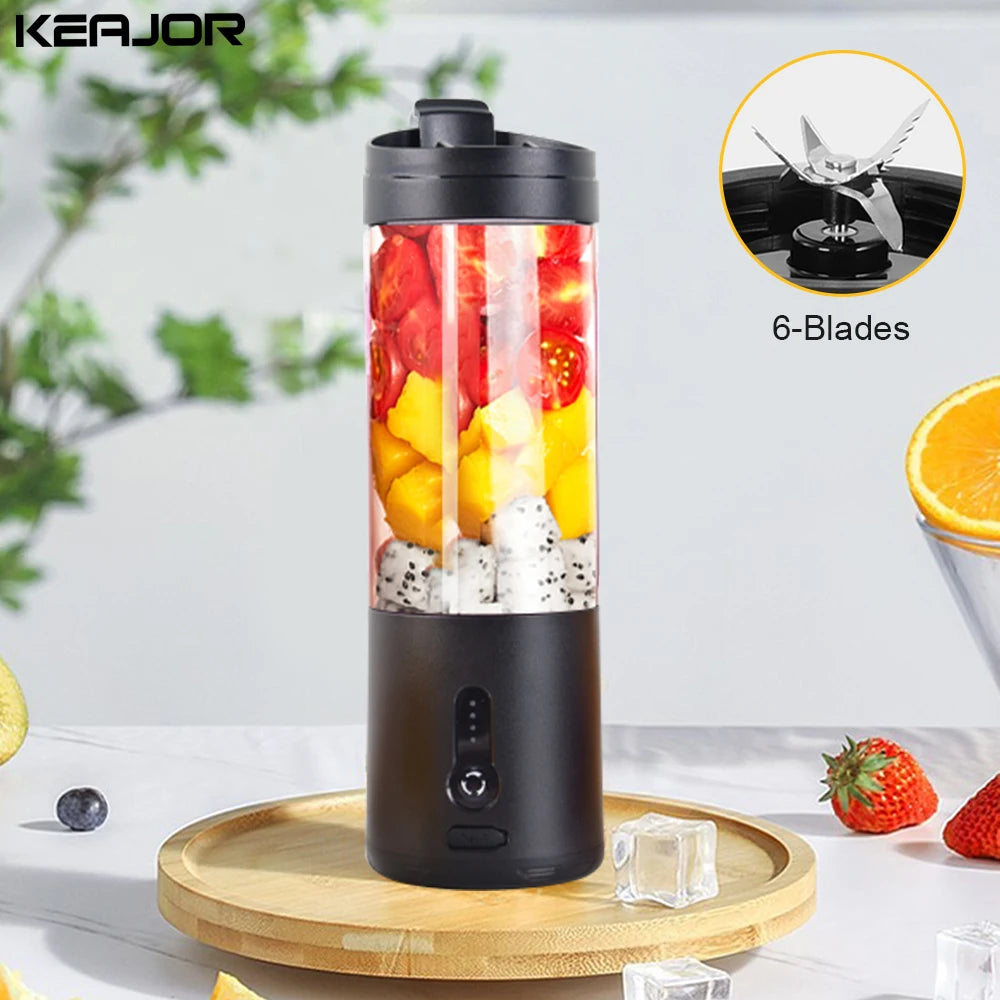 Mini licuadora portátil, exprimidor eléctrico de frutas, licuadora de jugo fresco de naranja, licuadora portátil recargable multifunción