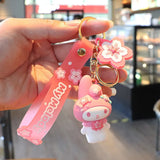 Sanrio Sakura Keychain - Hello Kitty & Kuromi PVC Keyring Collection
