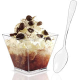 Mini vasos de postre: vasos de plástico pequeños para fiestas, pudines, frutas y helados