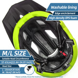 USB Rechargeable Bike Helmet with LED Light & Magnetic Goggles - 20-Vent Cycling Helmet