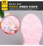Girls' LED Light-Up Sneakers - Fashionable Pink & Purple Athletic Shoes