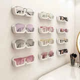 Vitrina para gafas de pared: caja para guardar gafas de sol con diseño perforado para organizar el hogar