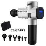 Professional Deep Tissue Massage Gun – 6-Head Muscle Relaxation Device with Variable Speed & Long Battery Life