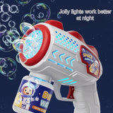 Astronaut Bubble Rocket Launcher - Automatic Bubble Blaster for Kids Outdoor Play