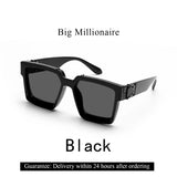 Gafas de sol Ruiao Retro Black Millionaire: gafas de sol de diseño de lujo 2024