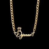 Custom Name Jewelry Set - Personalized Stainless Steel Necklace, Bracelet & Earrings