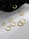 Elegant Zircon Hoop Earrings – Classic Silver Jewelry for Women
