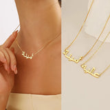 Personalized Stainless Steel Letter Necklace – Custom Engraved Pendant