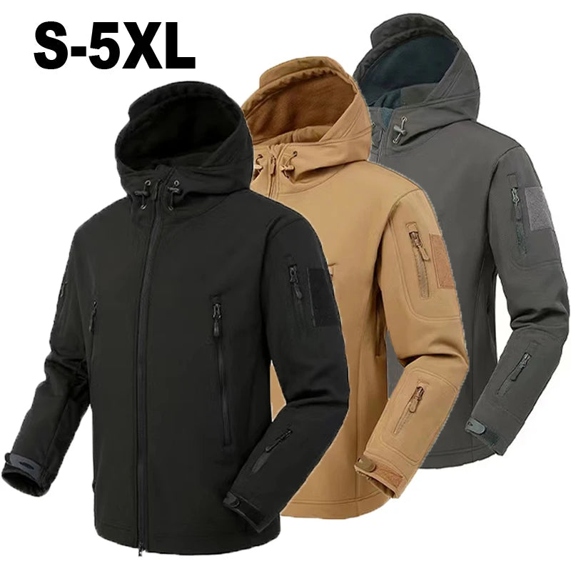 Men's Waterproof Softshell Tactical Jacket & Pants – Winter Hiking, Camping & Skiing Gear