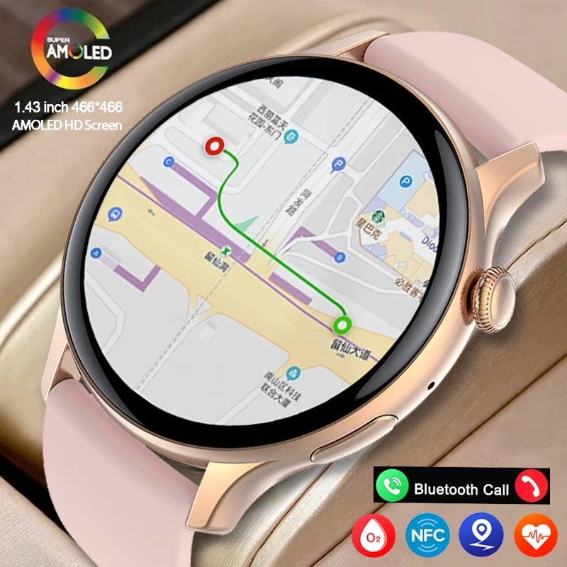 ⭐ Reloj inteligente AMOLED con llamadas Bluetooth, seguimiento de actividad física y asistente de inteligencia artificial ⭐ 
