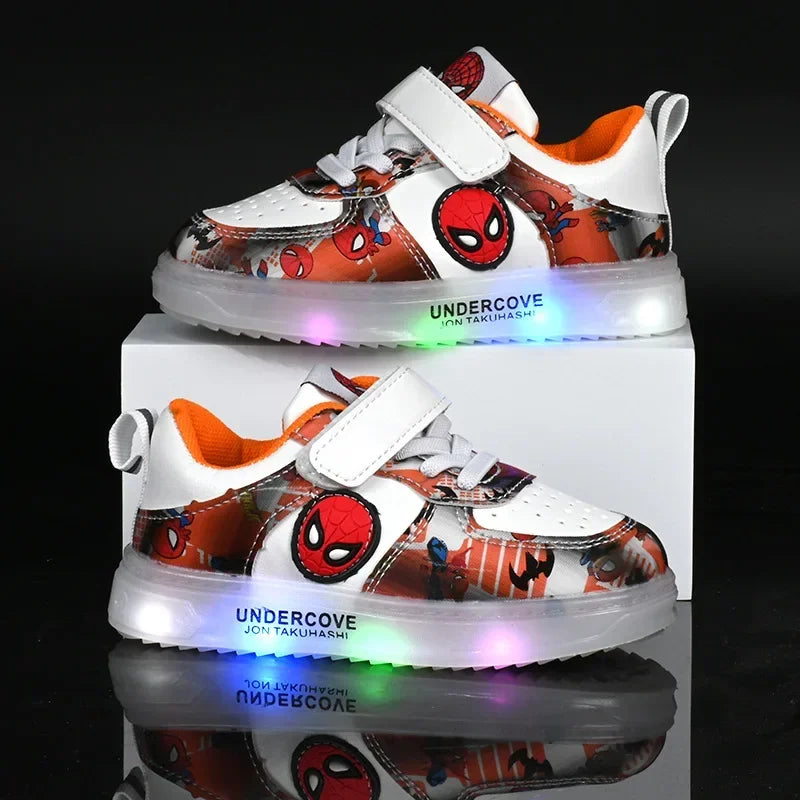 Kids' LED Light-Up Sneakers – Breathable, Anti-Slip & Fun Cartoon Design
