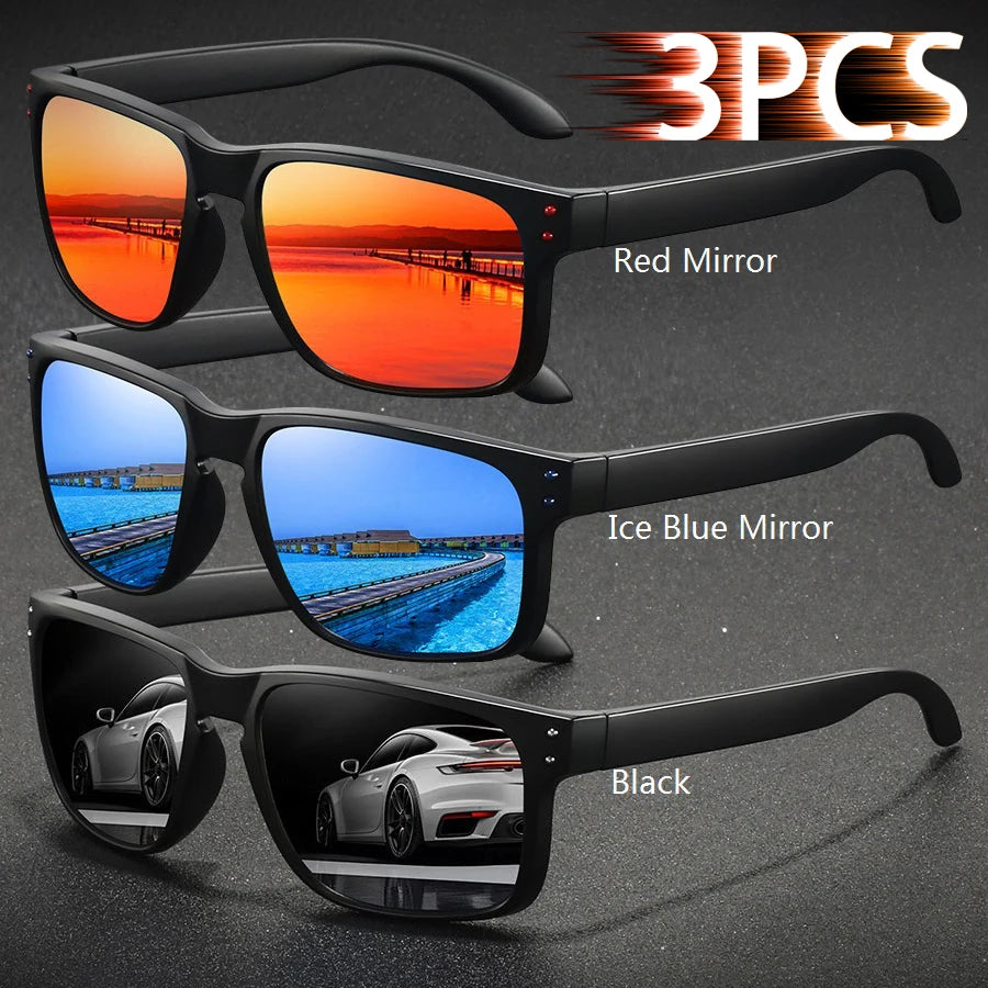 Men's Polarized Sunglasses – UV400 Protection & Anti-Glare Rectangle Frames