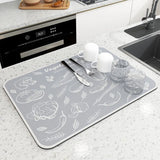 Super Absorbent Kitchen Drying Mat | Non-Slip Quick-Dry Drain Pad