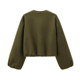Women's Stylish Bomber Jacket with Crew Neck – Soft, Trendy & Versatile Outerwear