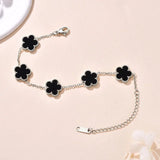 Trendy Stainless Steel Plant Charm Bracelet for Women
