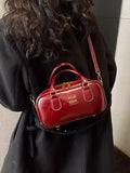 Versatile PU Leather Bowling Bag with Interior Zipper Pocket – Unisex, Fashionable & Practical