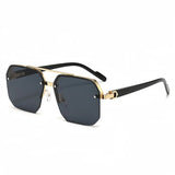 Oversized Retro Double Bridge Sunglasses – Trendy Gradient Shades with UV400 Protection