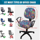 Stretch Office Chair Covers – 2-Piece Printed Seat & Backrest Protector Set
