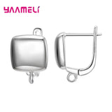 Sterling Silver Hoop Earrings with Cubic Zirconia – Elegant Jewelry for Women