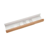 Estante de madera para baño montado en la pared: estante de almacenamiento flotante sin perforaciones para espacios organizados