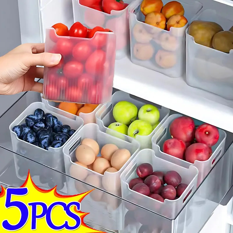 Cajas de almacenamiento para refrigeradores: contenedores para verduras que mantienen los alimentos frescos para una cocina organizada 