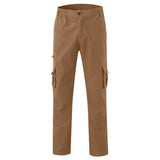 Men's Casual Cargo Pants with Zip and Side Pockets – Lightweight Polyester for Comfort and Durability