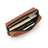 Men's PU Leather Business Tote Bag – Soft, Zippered, Stylish Briefcase for Work or Travel